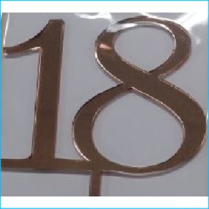 Cake Topper Rose Gold Number 18