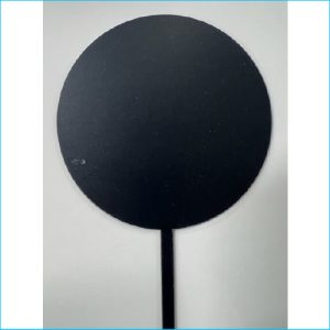 Cake Topper Circle Blank Blk