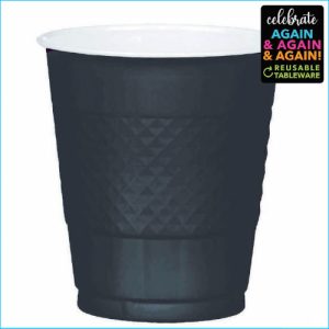 Black Plastic Cups Pk 25