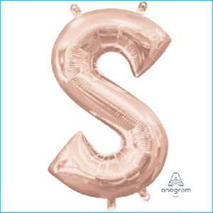 Airfill Letter S Rose Gold Foil 40cm