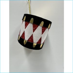 Drummer Boy Drum red/wht 12x10cm