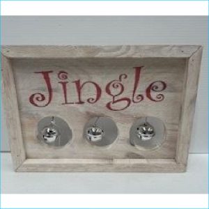 Wooden Jingle Decoration 3xBells 33x23cm