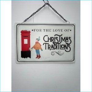 Christmas Traditions Sign 18x27cm