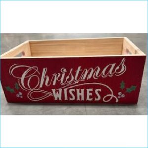 Wooden Christmas Wishes Box 36cm x 23cm