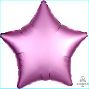 Foil 45cm Star Satin Rose Pink