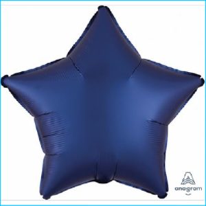 Foil 45cm Star Satin Navy