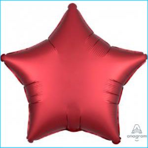 Foil 45cm Star Satin Red