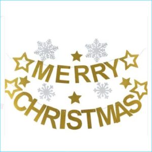 Merry Christmas Banner Bunting 2m