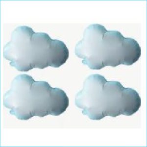 Foil Cloud Pastel Blue 76cm