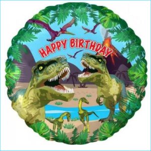 Foil 45cm Happy Birthday Dinosaur