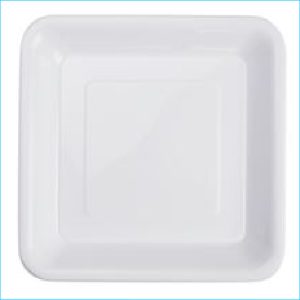 White Plastic Square Dinner 10" Pla Pk20