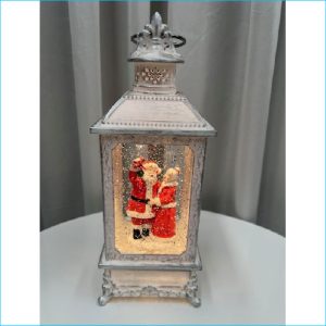 Lantern Santa and Mrs Clause 27cm