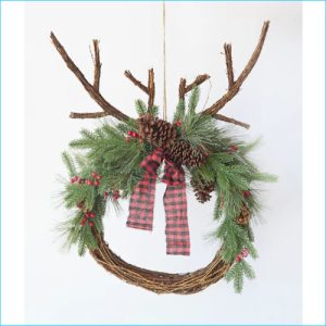 Deer Antler Wreath 56cm x 74cm