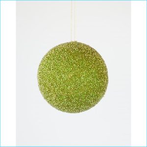 Bauble Bead Glitter Light Green 10cm